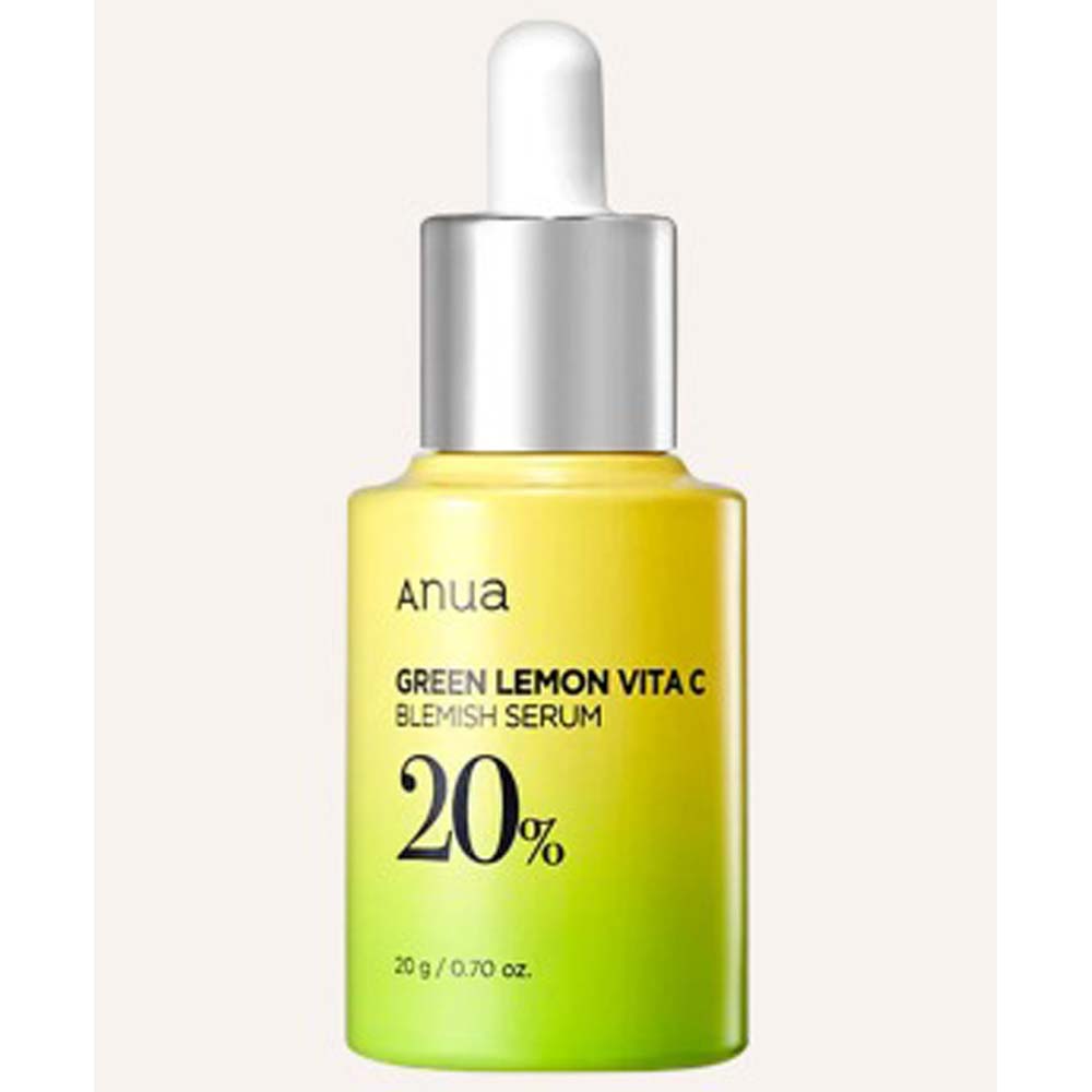 Anua Green Lemon Vitamin C Serum - 20ml with Vitamin E, Hyaluronic & Ferulic Acid for Brightening & Antioxidant Protection