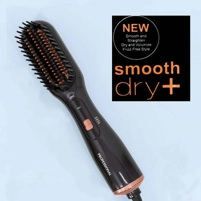 3-in-1 Hair Dryer and Styler – Hair Styling Brush with Smooth Dry Plus Technology for a Radiant Look