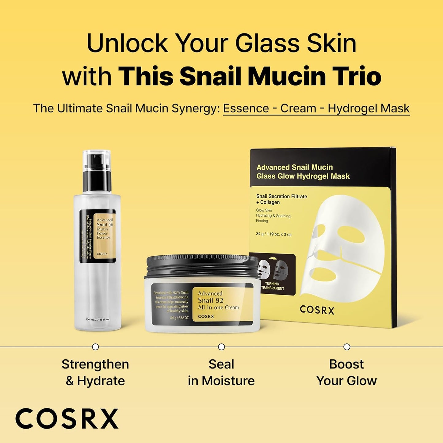COSRX Advanced Snail 92 All In One Cream - 100g Korean Moisturizer with 92% Snail Mucin for Hydration & Repair