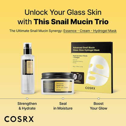 COSRX Advanced Snail 92 All In One Cream - 100g Korean Moisturizer with 92% Snail Mucin for Hydration & Repair