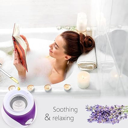 Facial Steamer | Professional Steam Inhaler for Face Sauna Mask | Moisturizer for Sinuses with Aroma Diffuser | Beauty and Care (Purple)