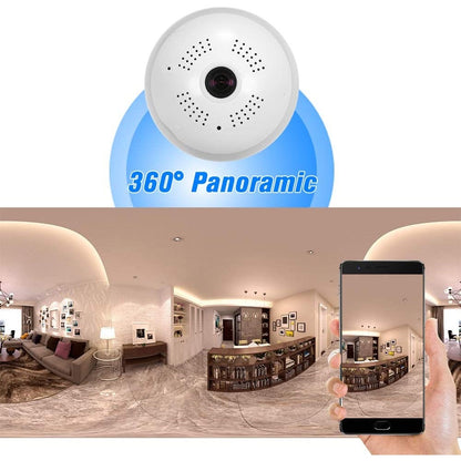 360° Hidden Spy Camera - 1080P HD WiFi Security Cam with Night Vision for Home/Baby Monitoring (iOS/Android)