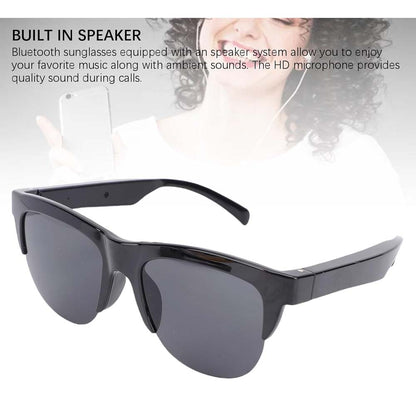 F06 Smart Glasses - Bluetooth 5.4 Audio Sunglasses w/ Speaker, Blue Light Filter, Voice Control & IP54 Waterproof for Music/Calls