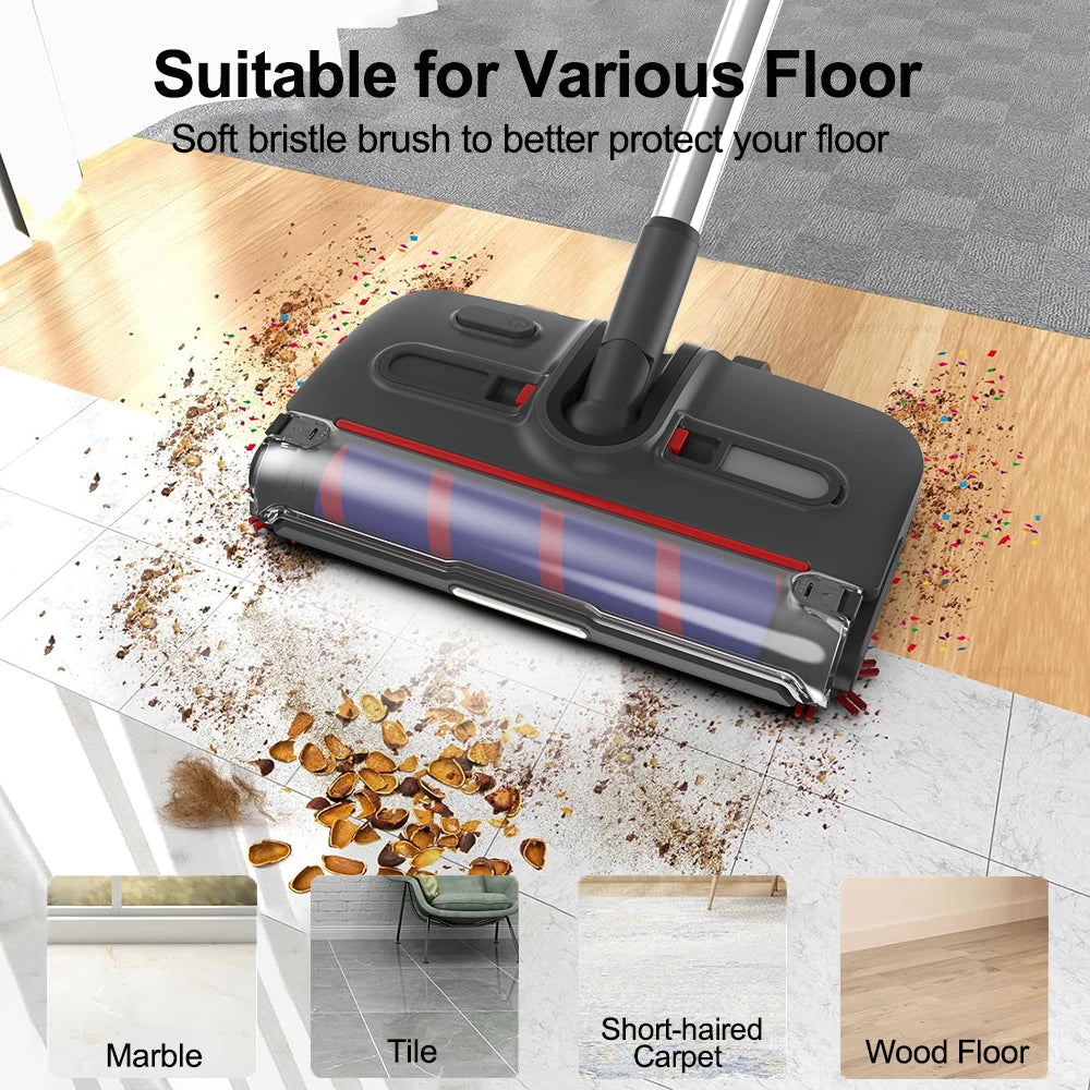 Wireless Electric Sweeper Carpet Cleaner - Handheld Portable Floor Cleaning Machine with Rotating Mop for Household Use