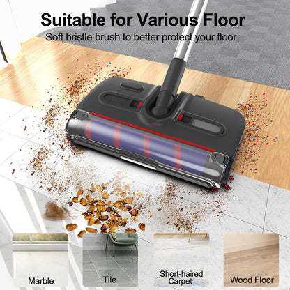 Wireless Electric Sweeper Carpet Cleaner - Handheld Portable Floor Cleaning Machine with Rotating Mop for Household Use