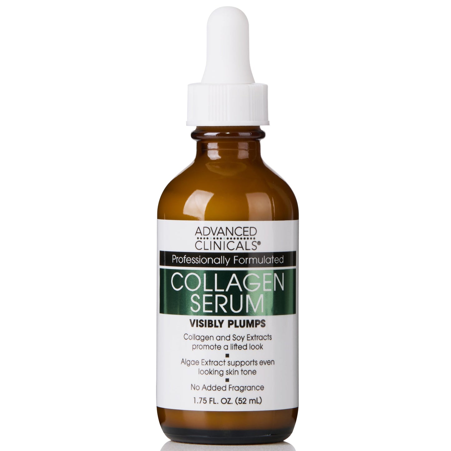 Advanced Clinicals - Collagen Serum (Original), Advanced Clinicals Collagen Serum For Face | Visible Anti Aging Collagen Peptide Serum + Hyaluronic Acid Moisturizer Improves Look Of Wrinkles, Dry Skin, & Fine Lines, No added Fragrance, 1.75 Fl Oz