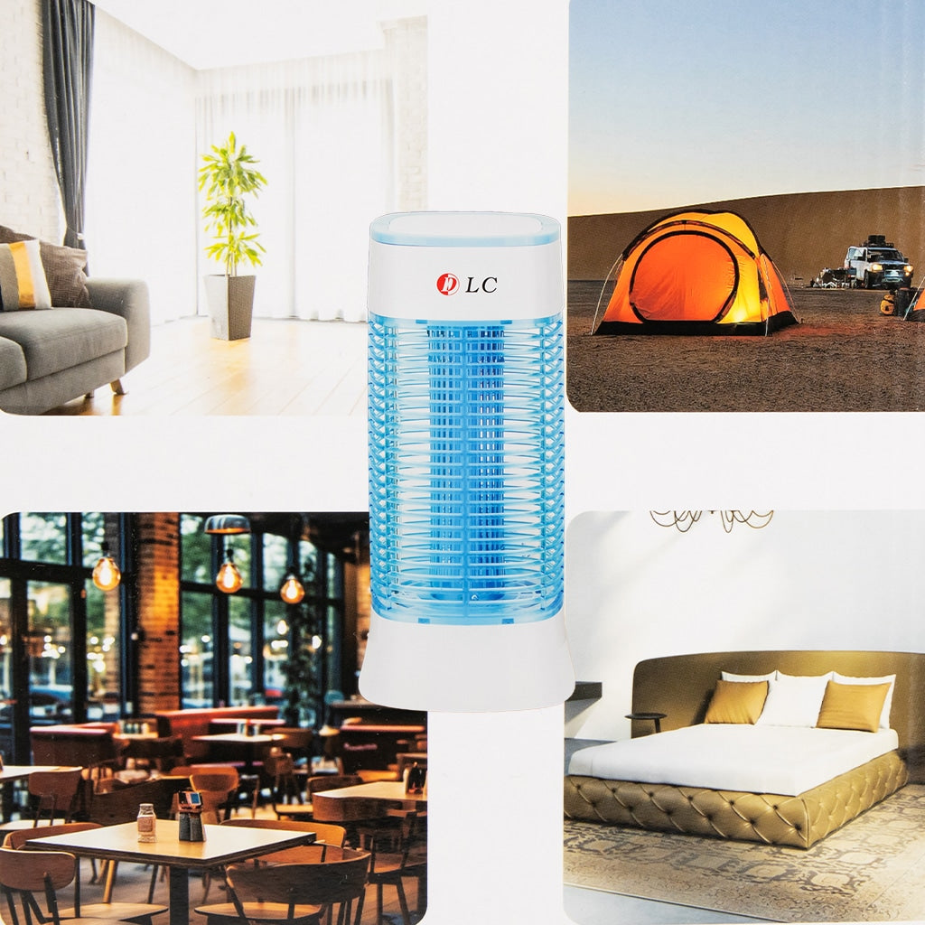 DLC - Electric Mosquito Killer Lamp, Portable handle, detachable tray, safe & effective insect control, UV light + electric grid, Energy-efficient.
