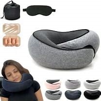 Sleeping Pillow, Neck Pillow, 100% Pure Memory Foam, Travel Neck Pillow, Neck Support, Ergonomic &Portable Design, Best for Sleeping, Plane, Car, Train, Office, Flight.