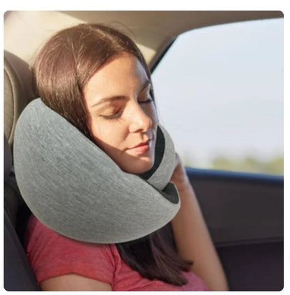 Sleeping Pillow, Neck Pillow, 100% Pure Memory Foam, Travel Neck Pillow, Neck Support, Ergonomic &Portable Design, Best for Sleeping, Plane, Car, Train, Office, Flight.