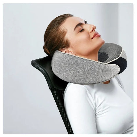 Sleeping Pillow, Neck Pillow, 100% Pure Memory Foam, Travel Neck Pillow, Neck Support, Ergonomic &Portable Design, Best for Sleeping, Plane, Car, Train, Office, Flight.