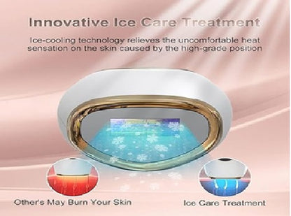 Ice Cold IPL Hair Removal Device with Ice Cooling, 99o,ooo Flashes, Laser Hair Removal, 5 Energy Level, Permanent, Painless, Long lasting Hair Removal, Whole Body at Home for Women and Man.