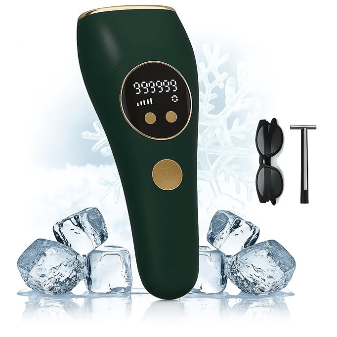 Ice Cold IPL Hair Removal Device with Ice Cooling, 99o,ooo Flashes, Laser Hair Removal, 5 Energy Level, Permanent, Painless, Long lasting Hair Removal, Whole Body at Home for Women and Man.