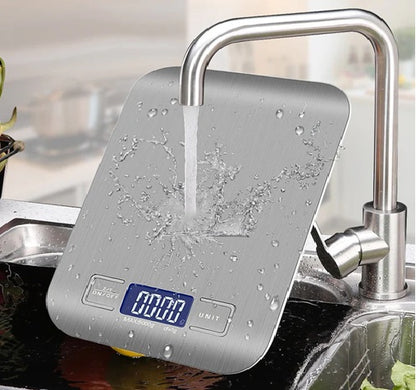 Digital Electronic Kitchen Food Diet Postal Scale Weight, Balance 5KG 1g 11lb, Kitchen Scales, Stainless Steel, Weighing Food, Diet Postal, Balance Measuring, LCD Precision Electronic.