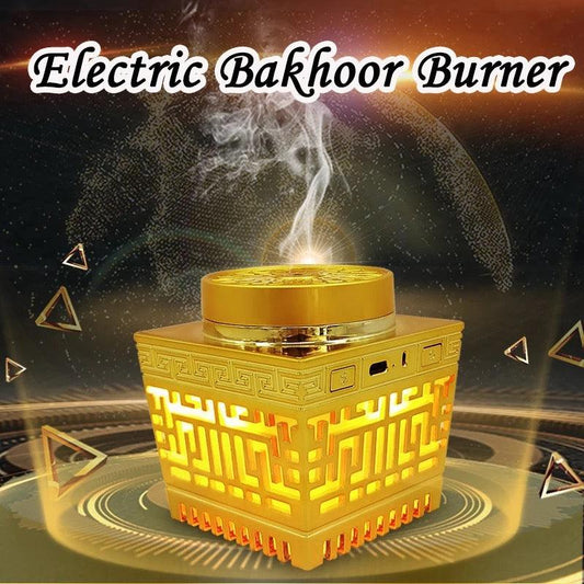 BK-55 Oud Bukhoor Electric Burner – A rechargeable, portable incense burner, Flameless, Bakhoor heating with colorful lighting effects, All types of bakhoor.