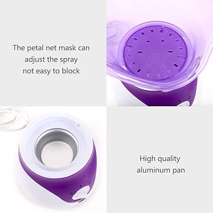 Facial Steamer | Professional Steam Inhaler for Face Sauna Mask | Moisturizer for Sinuses with Aroma Diffuser | Beauty and Care (Purple)