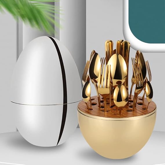 24-Piece Stainless Steel Cutlery Set – Luxury Scandinavian Style