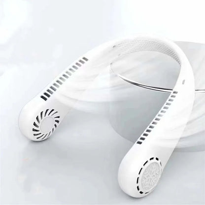 Mini Neck Fan - Bladeless Rechargeable Personal Cooler, 3-Speed Portable Air Circulator for Outdoor/Sports/Summer, Hands-Free Design