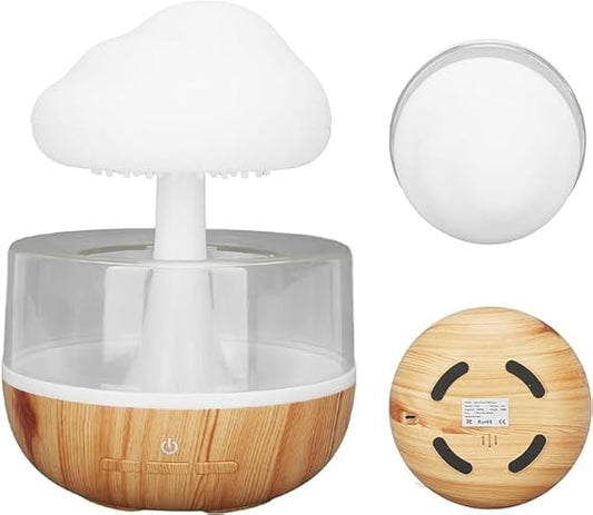 Rain Cloud Humidifier | Portable Mini 450ml Cool Mist Humidifier | USB Personal Desktop Humidifier with 7 LED Lights for Baby Bedroom, Travel, Office & Home