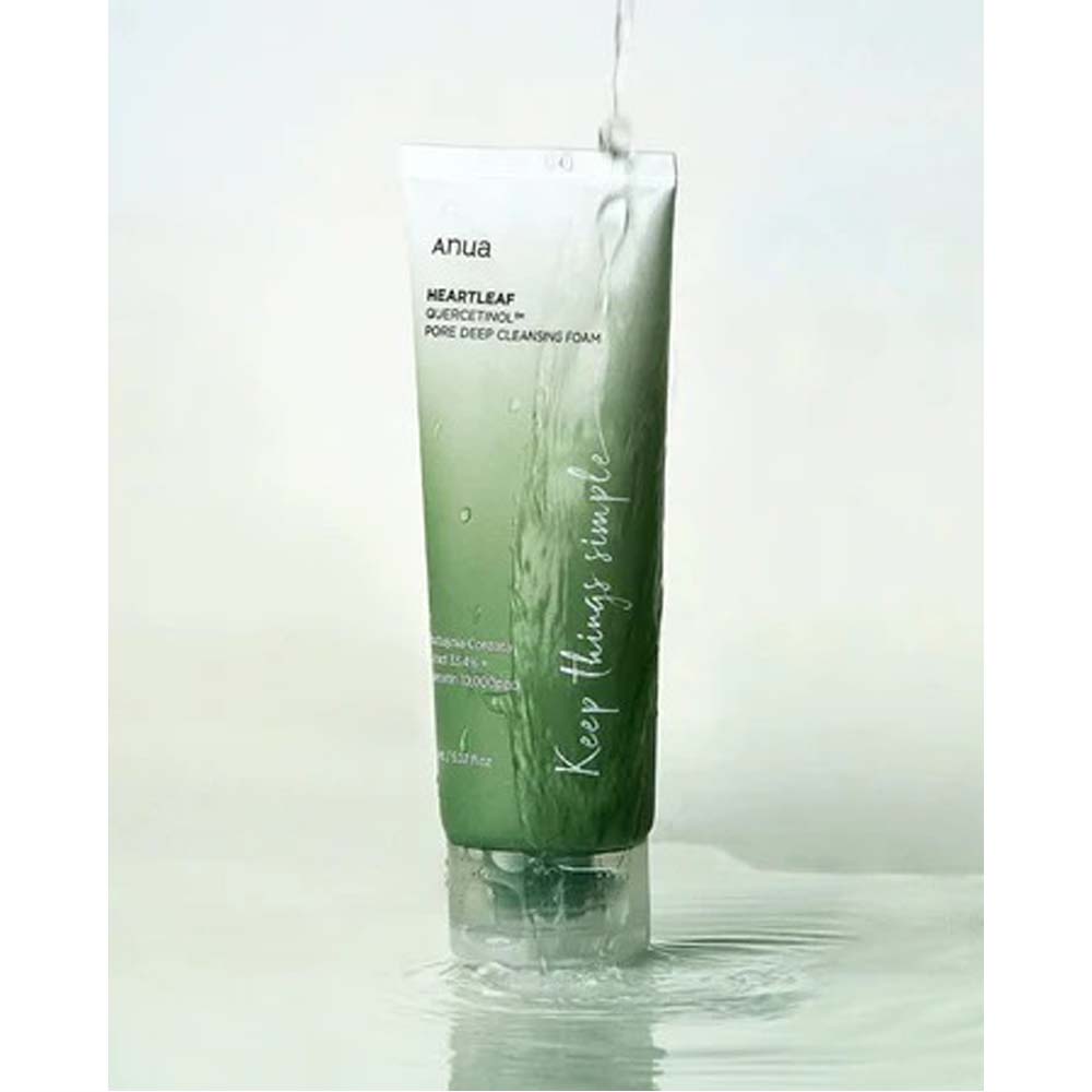 ANUA Heartleaf Quercetinol Pore Cleansing Foam - Deep Cleansing & Moisture Balance for All Skin Types, 150ml