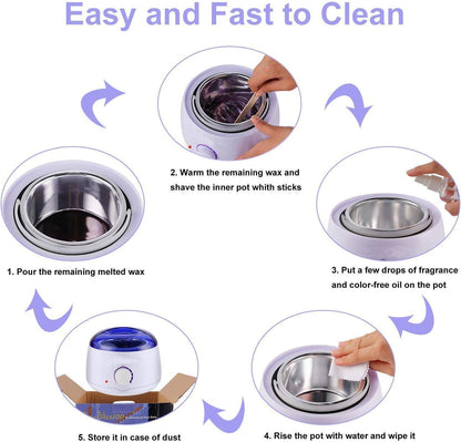 Portable Electric Wax Remover | Beauty Spa Hot Wax Machine for Home Hair Removal