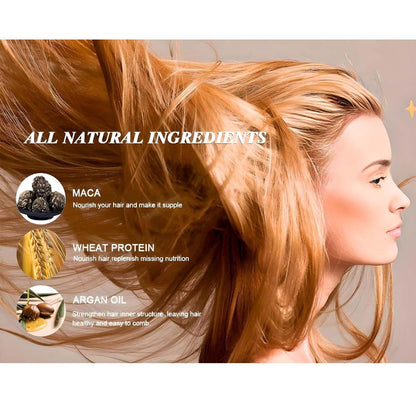 Karseell Hair Repair Set: Shampoo, Conditioner & Maca Collagen Mask with Argan Oil for dry, damaged hair. Restorative care.