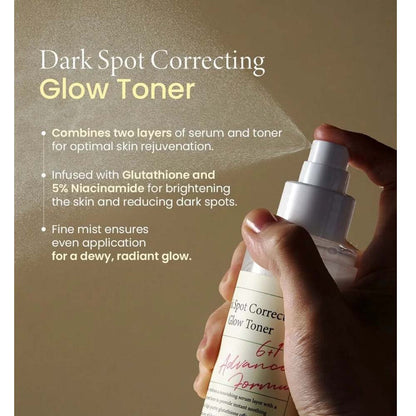 AXIS-Y Dark Spot Correcting Glow Toner - 5% Niacinamide, Glutathione & Hyaluronic Acid, Brightening Vegan Toner, 4.22oz