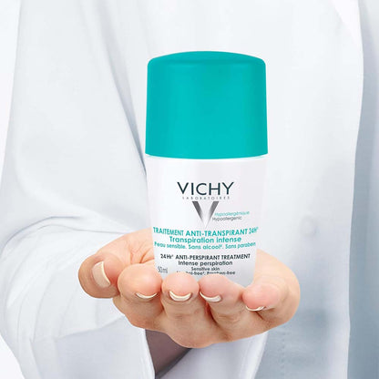 Vichy 48H Anti-Perspirant Deodorant - Intensive Treatment for Long-Lasting Protection & Freshness, 50ml