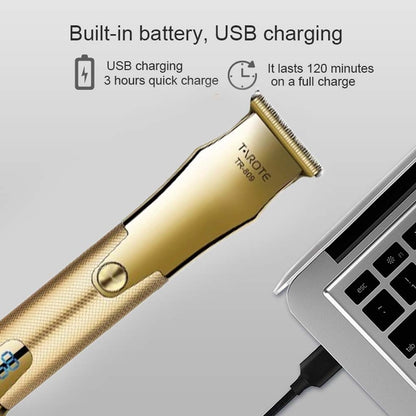 Professional Cordless Hair Trimmer for Men. Electric oil-head stainless steel clipper & beard shaver for precision grooming.