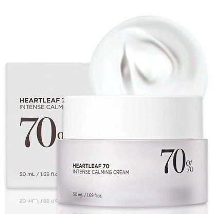 Anua Heartleaf 70 Intense Calming Cream 50ml - Soothing Moisturizer for Sensitive, Redness-Prone Skin