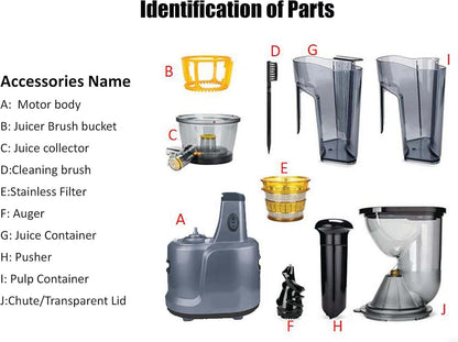 Cold Pressed Whole Slow Juicer Machine | 48 RPM Slow Pressed Juicer | 240-Watt Powerful Motor for All Fruits and Vegetables