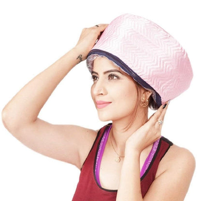 Thermal Hair Spa Cap for Nourishing & Heating | Spa Cap Steamer Hot Cap for Hair Care, Beauty Steamer, Portable Hair Steam Cap (Pink)