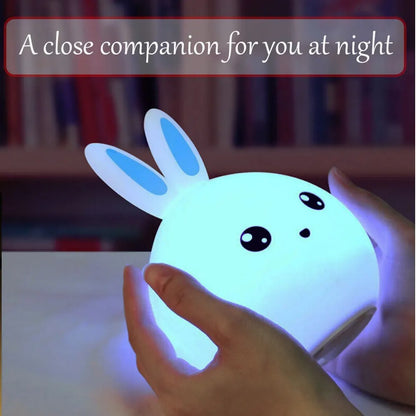 Rabbit Silicone Touch Sensor Night Light | Color Changing Breathing LED Lamp