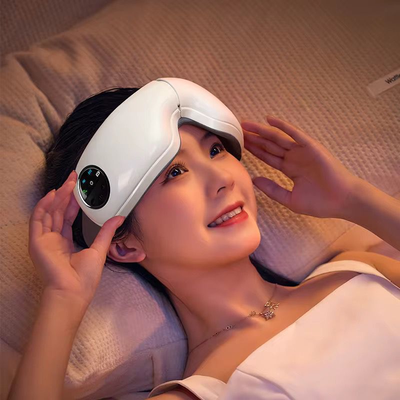 Eye Massaging Tool, Lightweight & Portable, relaxation, travel use, USB Rechargeable, Eye Care / Massage Device, Intelligent Pressure Technology, Built-In Meditation Music.
