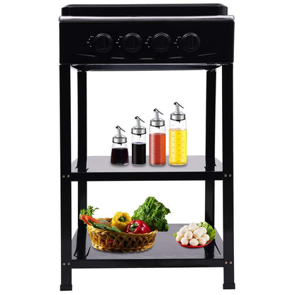 4-in-1 Gas Stove: 3 Burner + Hot Plate with Stand – Durable & Efficient Cooking Solution