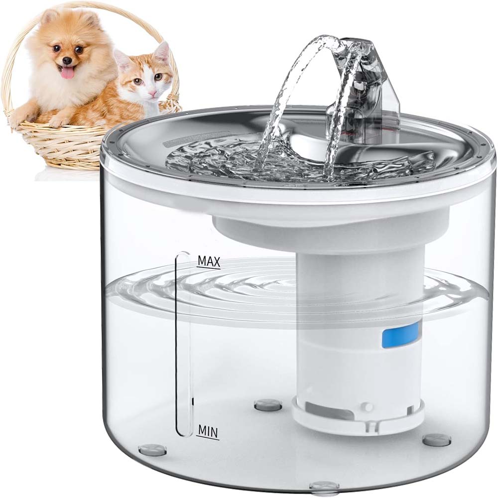 Automatic Pet Water Fountain – Ultra-Quiet 2.6L Cat & Dog Dispenser with Filters