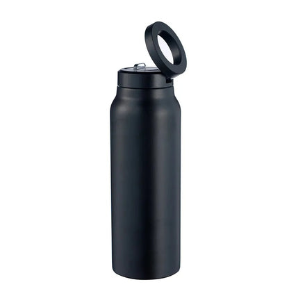 Stainless Steel Magnetic Vacuum Flask | Sports Water Bottle & Mobile Phone Holder | Portable Outdoor Thermal Insulation Cup
