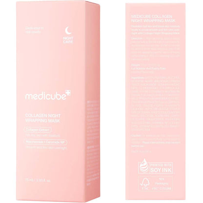 Medicube Collagen Overnight Wrapping Peel Off Mask. Hydrating & firming sleep mask for sagging & dull skin. 2.53 fl.oz.