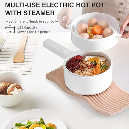 800W Mini Electric Cooker – Portable Hot Pot with Safety Features