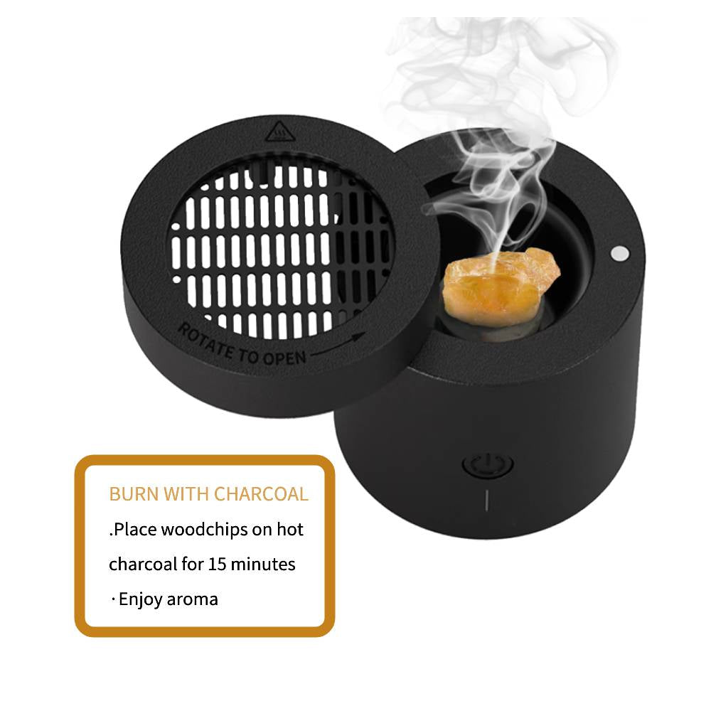 BK108 Charcoal Arabic Bakhoor Burner - Portable Electric Incense Burner for Middle Eastern Bakhoor, Traditional Scent Diffusion