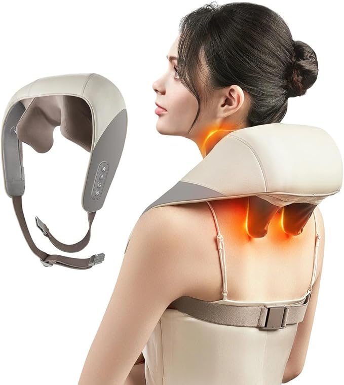 Wireless Back Muscle Relaxing Massage Pillow – Neck and Shoulder Massager for Pain Relief
