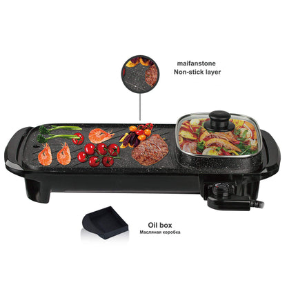 Customized Homemade BBQ Grill | Smokeless Indoor BBQ Grill | Electric BBQ Grill with Hot Pot | Perfect for Home Cooking and Dining