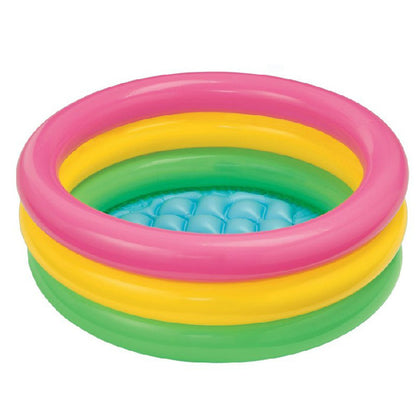 3 Rings Inflatable Sunset Glow Pool | Colorful Swimming Pool for Babies and Toddlers