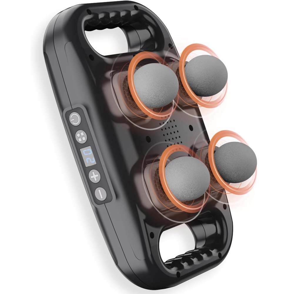 4-Head Massage Gun Deep Tissue - 20 Intensities & 6 Modes, Muscle Massager for Back, Neck, Shoulder, Leg & Body Pain Relief