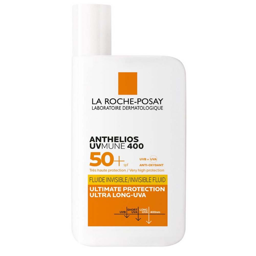 La Roche-Posay Anthelios UVMune 400 Invisible Fluid SPF50 - 50ml Advanced Protection Sunscreen for Face & Sensitive Skin