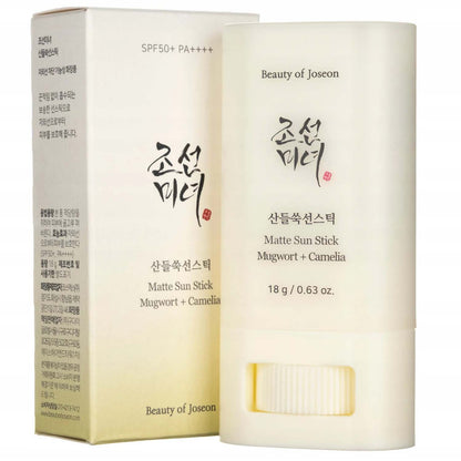 Beauty of Joseon Matte Sun Stick SPF 50 PA++++ – Lightweight Oil-Control Sunscreen with Mugwort & Camellia, Non-Greasy UV Protection, 18g