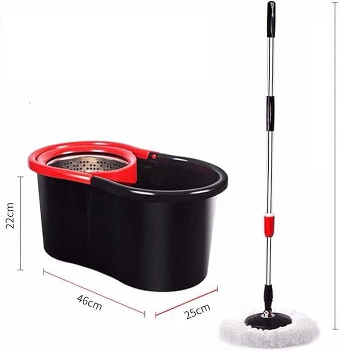 New Magic Mop Replacement Head | 360° Rotating Easy Hand Spin | Microfiber Spinning Mop - Gray | Efficient Cleaning for All Surfaces