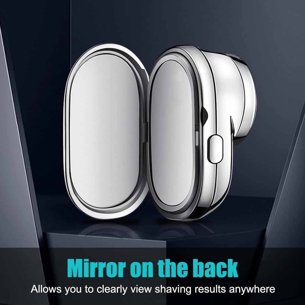 Mini USB-C Shaver with Mirror – Fast, Precise, Travel-Friendly