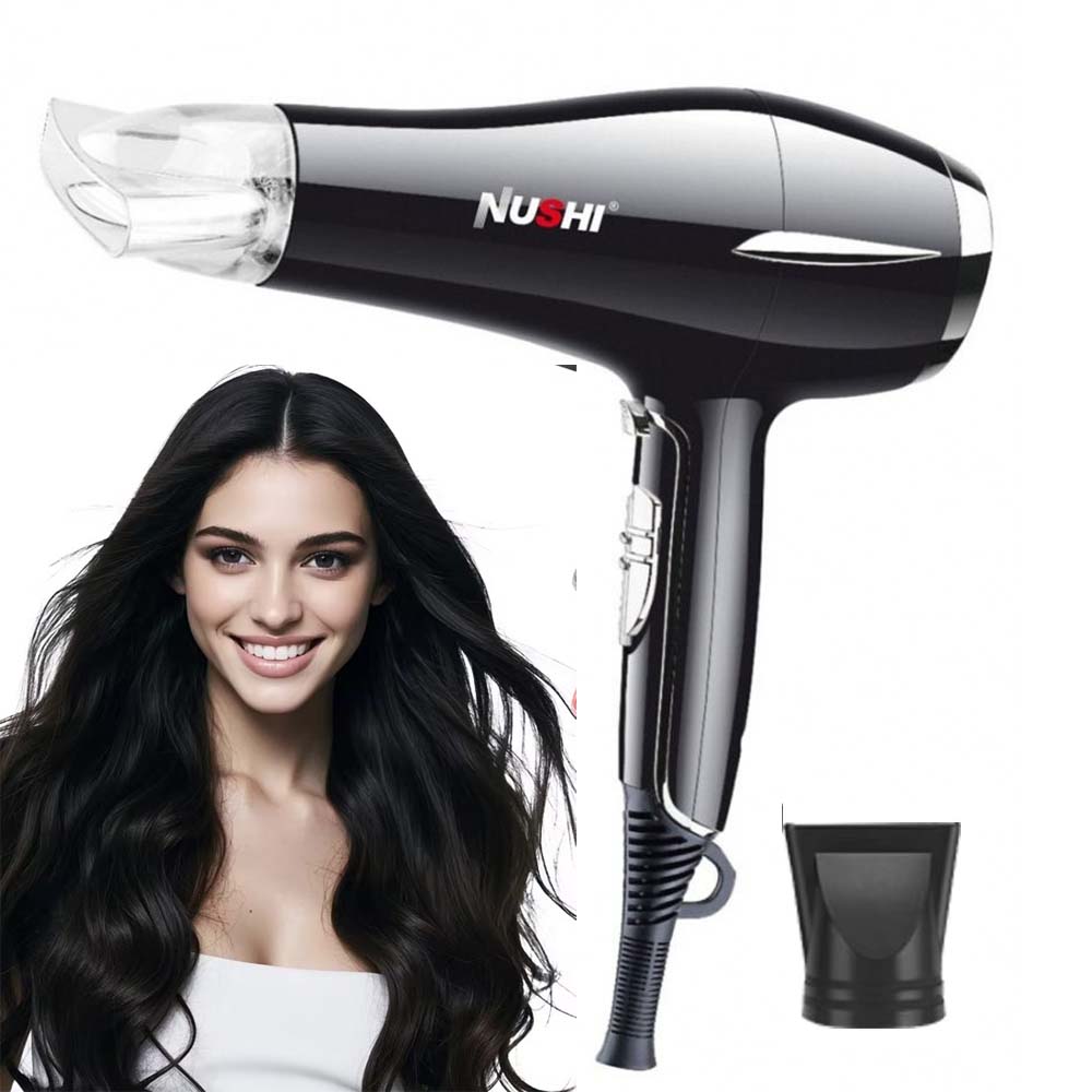 NUSHI NS-2201 Professional Hair Dryer. 2000W powerful motor for fast drying with ionic technology & multiple heat/speed settings.