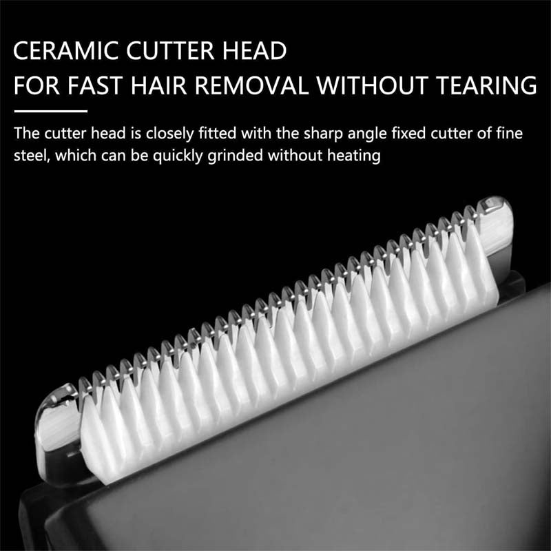 Kemei KM-3208 Professional Body Hair Trimmer. LED light, USB charging, waterproof for precise men & women intimate shaving.