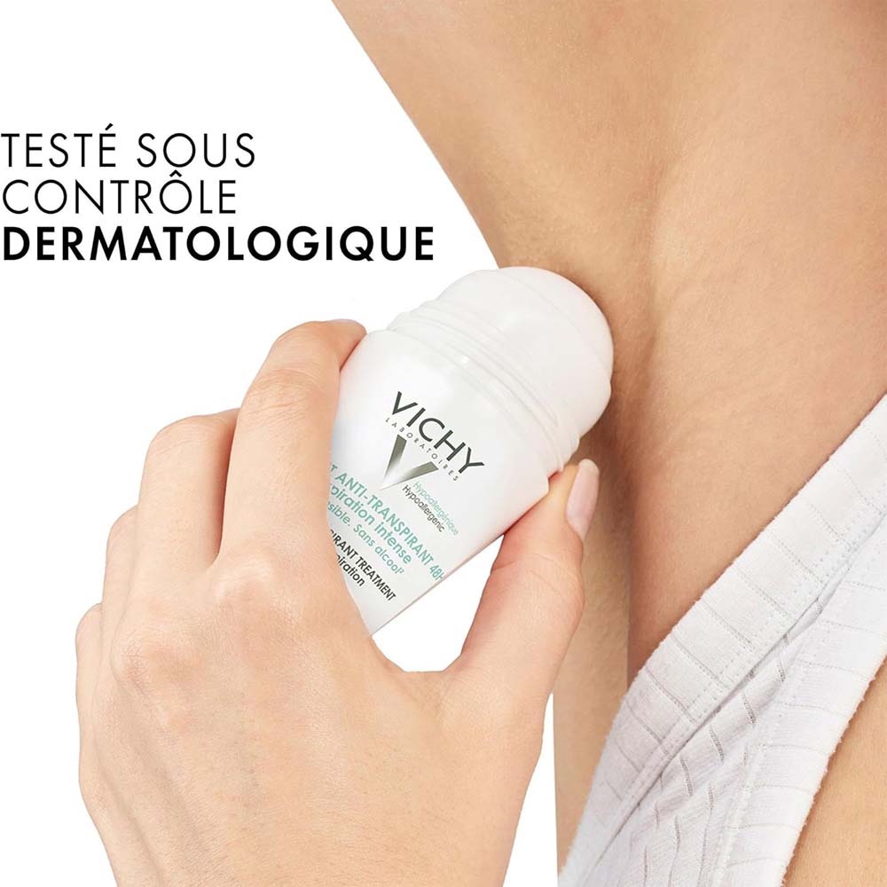 Vichy 48H Anti-Perspirant Deodorant - Intensive Treatment for Long-Lasting Protection & Freshness, 50ml